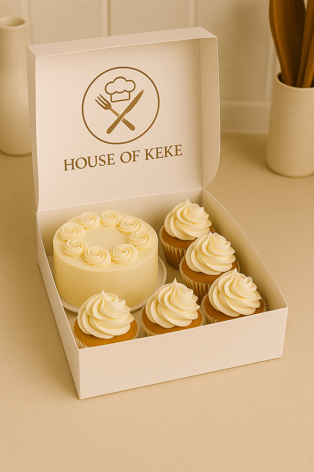 Vanilla Bean Duo - Bento Cake & Cupcakes