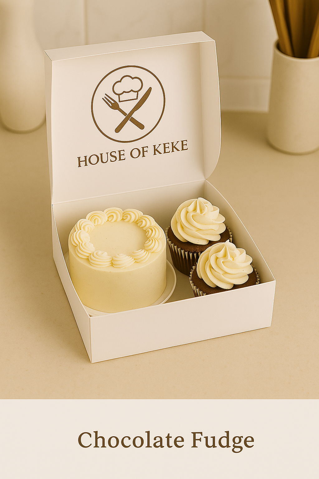 Vanilla Bean Duo - Bento Cake & Cupcakes