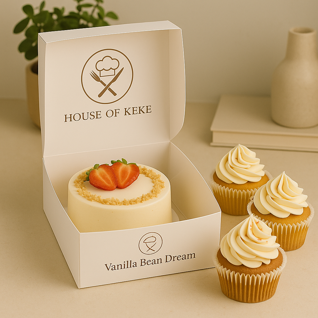 Strawberry Shortcake Duo - Bento cake & cupcakes