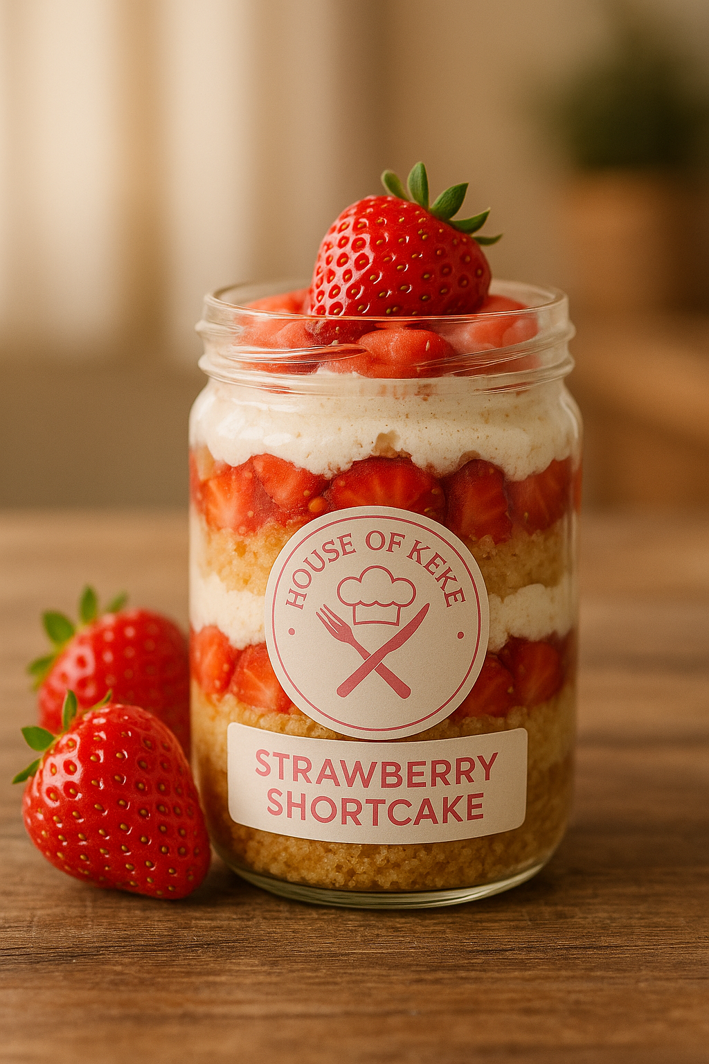 Strawberry Shortcake Cake Jar