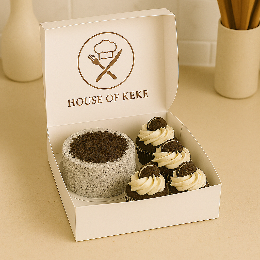Cookies & cream Duo - Bento cake & cupcakes
