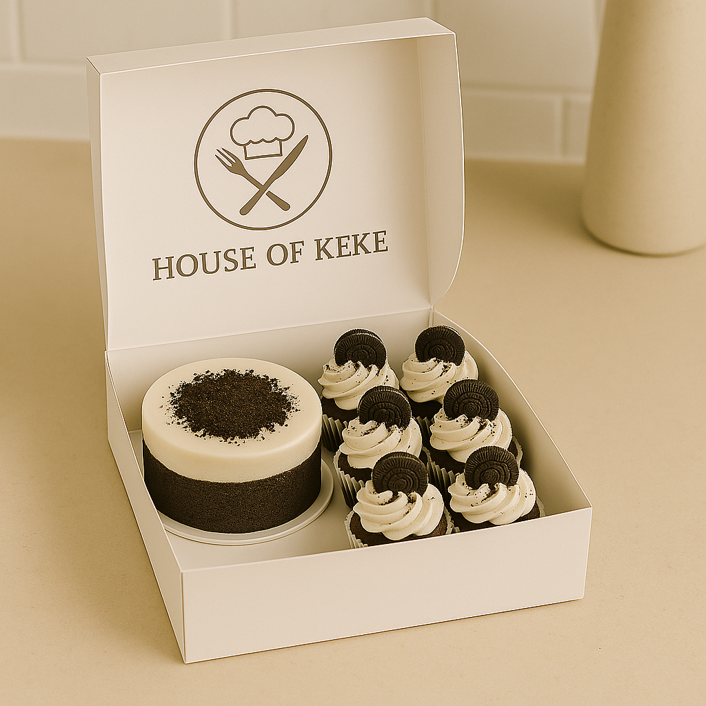 Cookies & cream Duo - Bento cake & cupcakes