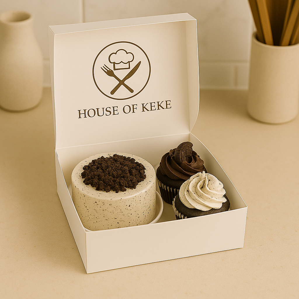Cookies & cream Duo - Bento cake & cupcakes